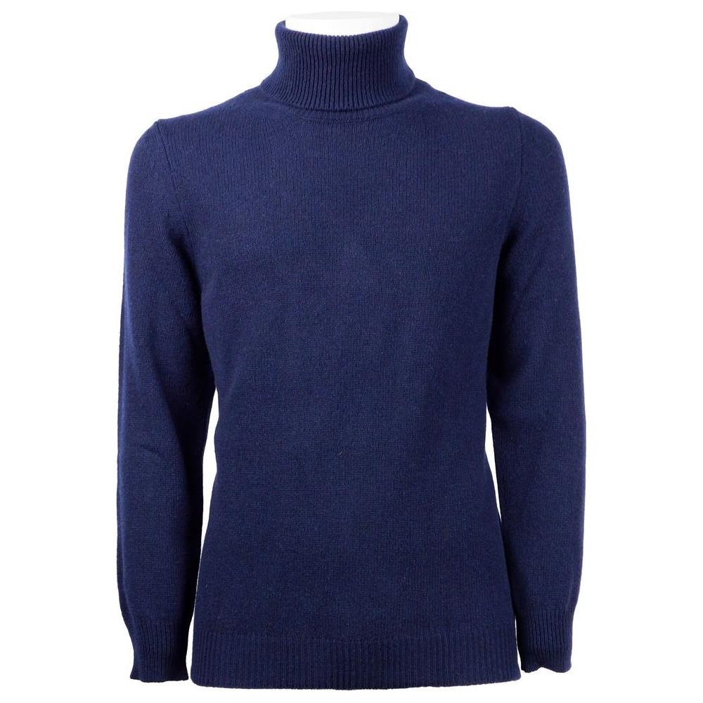 Emilio Romanelli Blue Cashmere Men Sweater