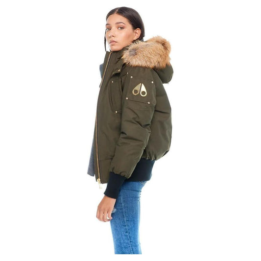 Moose Knuckles Army Nylon Women Bomber Jacket Moose Knuckles Dark Slate Gray