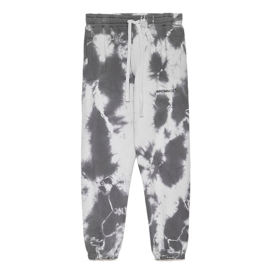 Hinnominate Chic Stone Print Stretch Cotton Trousers Hinnominate Light Slate Gray