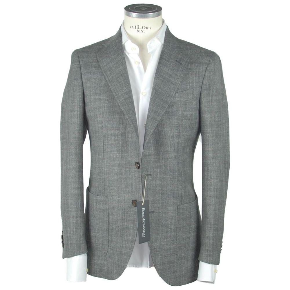 Emilio Romanelli Gray Wool Men's Blazer