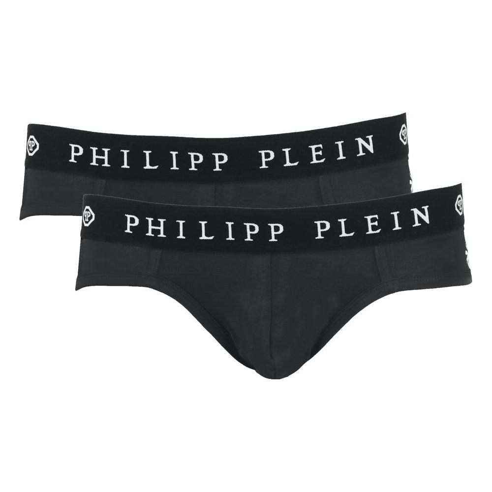 مجموعة بوكسر رجالي من القطن باللون الأسود من Philipp Plein