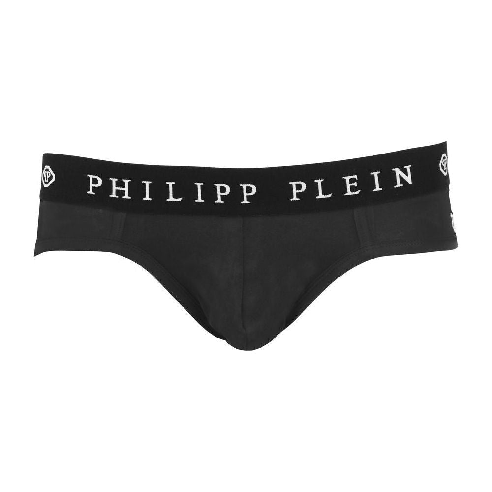 مجموعة بوكسر رجالي من القطن باللون الأسود من Philipp Plein