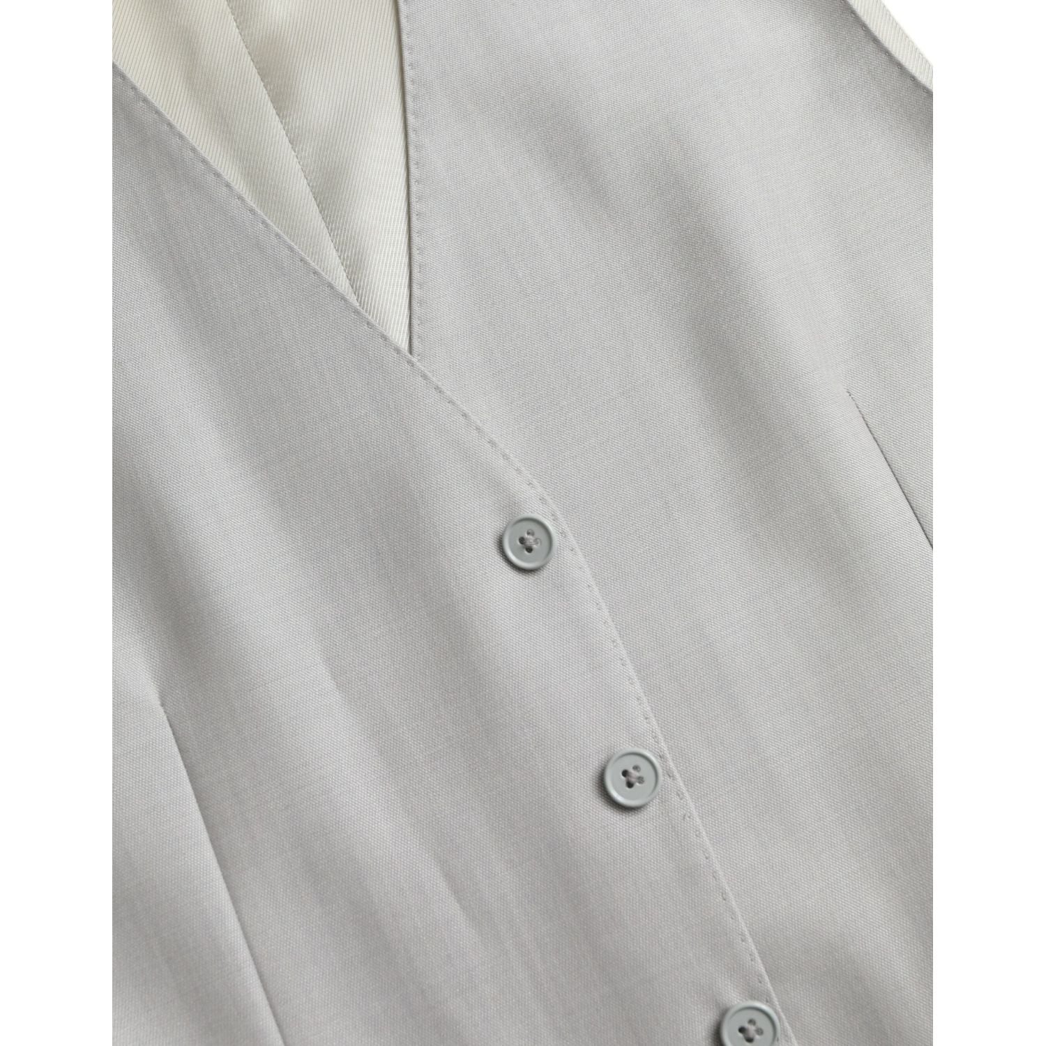 سترة رسمية من الصوف باللون الرمادي الفاتح من دولتشي آند غابانا