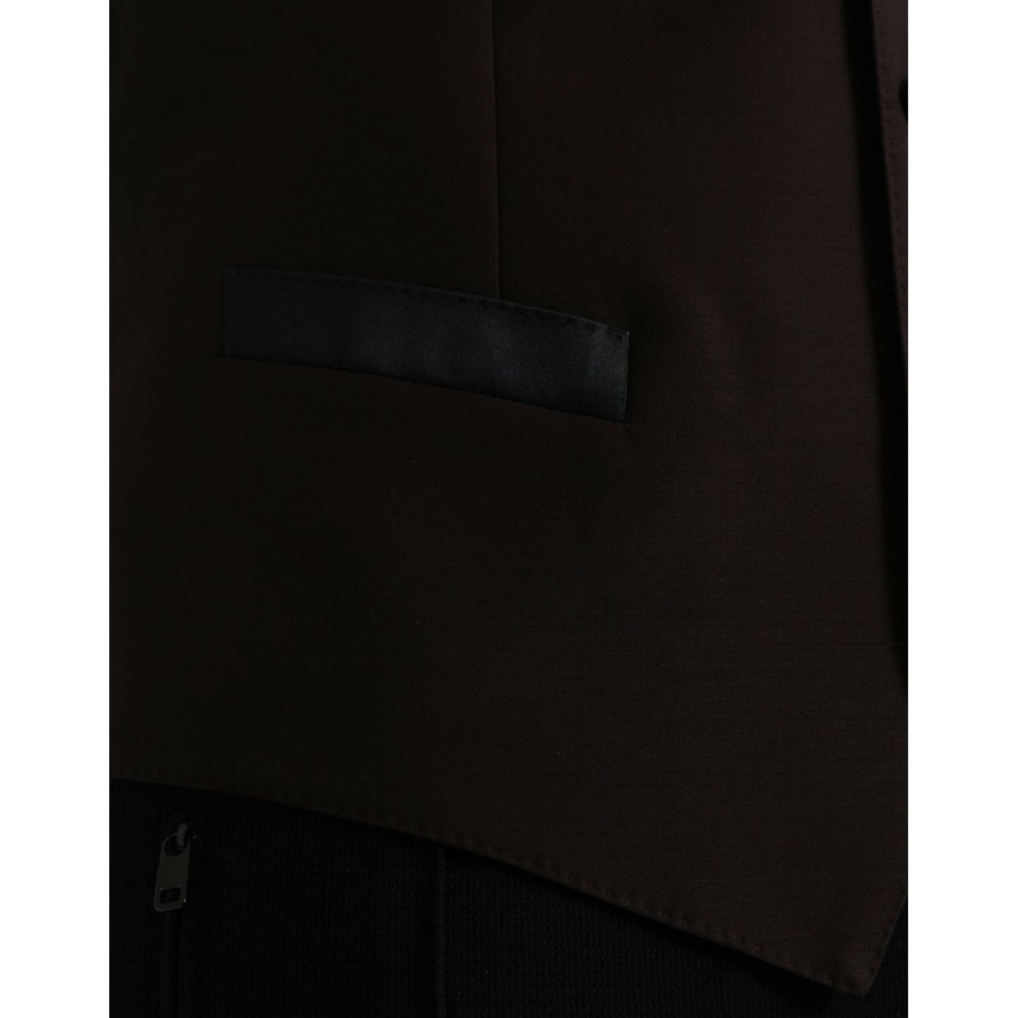 Dolce & Gabbana Brown Wool Waistcoat Dress Formal Vest