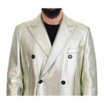 Dolce & Gabbana Gold Viscose Long Double Breasted Jacket JKT3443-50