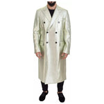 Dolce & Gabbana Gold Viscose Long Double Breasted Jacket JKT3443-50