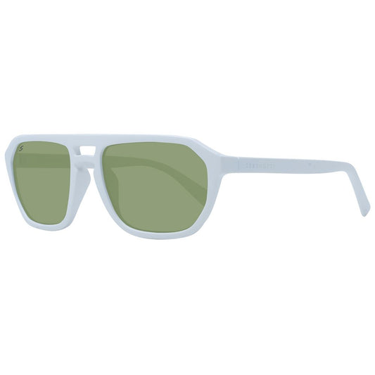 Serengeti White Men Sunglasses Serengeti Dark Sea Green