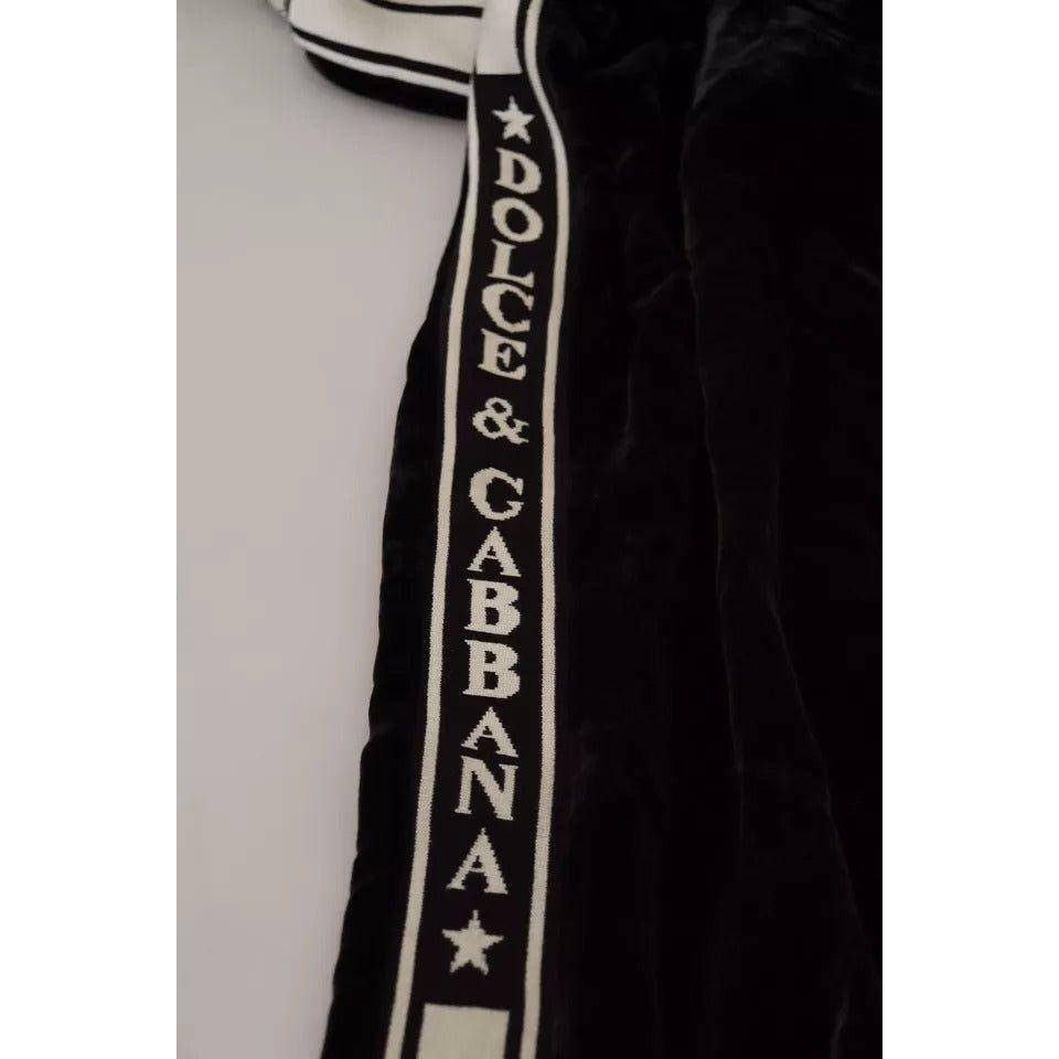 بنطلون رياضي أسود من Dolce &amp; Gabbana مصنوع من القطن