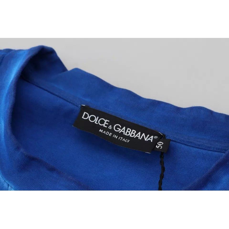 سترة صوفية من القطن باللون الأزرق من مجموعة DGWAY من Dolce &amp; Gabbana