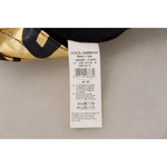 Dolce & Gabbana Gold Logo Print Turtleneck Pullover Sweater Dolce & Gabbana Dark Gray