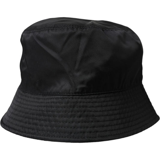 Dolce & Gabbana Black Wide Brim Cap Bucket Hat Men Dolce & Gabbana Black