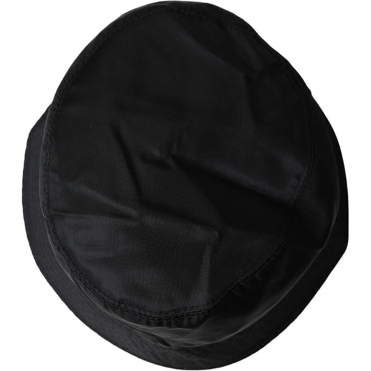 Dolce & Gabbana Black Wide Brim Cap Bucket Hat Men Dolce & Gabbana Black