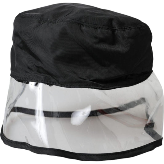Dolce & Gabbana Black Polyester Plastic Bucket Hat Men Dolce & Gabbana Dark Slate Gray