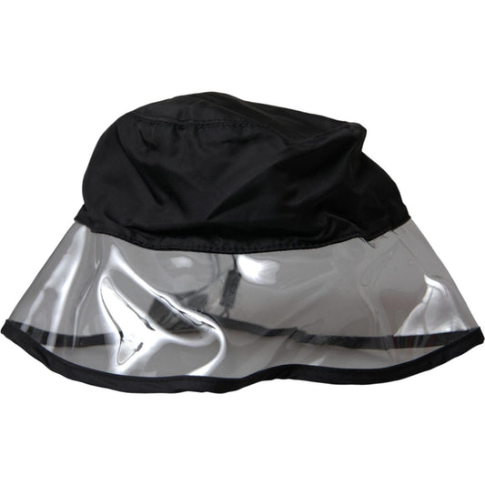 Dolce & Gabbana Black Polyester Plastic Bucket Hat Men Dolce & Gabbana Black