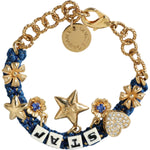 Dolce & Gabbana Gold Tone Brass Chain Star Fashion Bracelet SMY10299