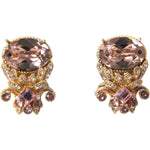 Dolce & Gabbana Gold Tone 925 Sterling Silver Crystal Cufflink SMY10176