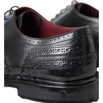 Dolce & Gabbana Black Leather Oxford Wingtip Formal Men Shoes MV5680-41