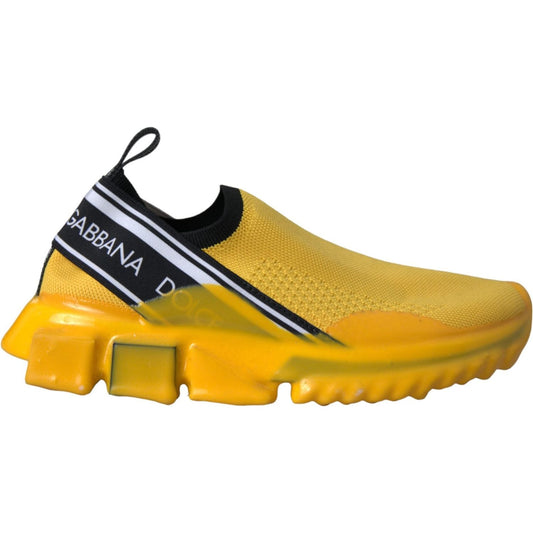 Dolce & Gabbana Yellow Sorrento Slip On Sneakers Women Shoes 1728,67345645728,Dolce & Gabbana,EU35.5/US5,EU35/US4.5,EU36.5/US6,EU36/US5.5,EU37/US6.5,EU38.5/US8,EU39.5/US9,EU39/US8.5,EU40/US9.5,EU42/US11.5,Material: 70% Polyester 15% Viscose 10% Nylon 5% E