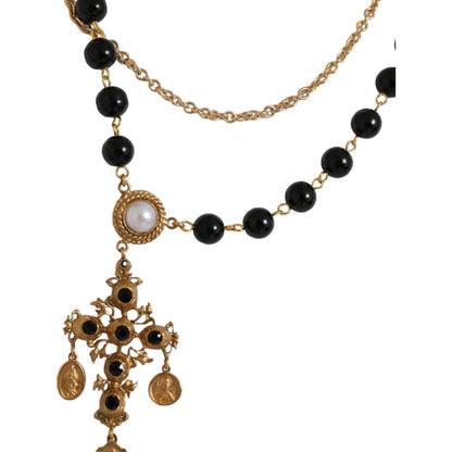 Dolce & Gabbana White Cotton Necklace Short Sleeves T-shirt