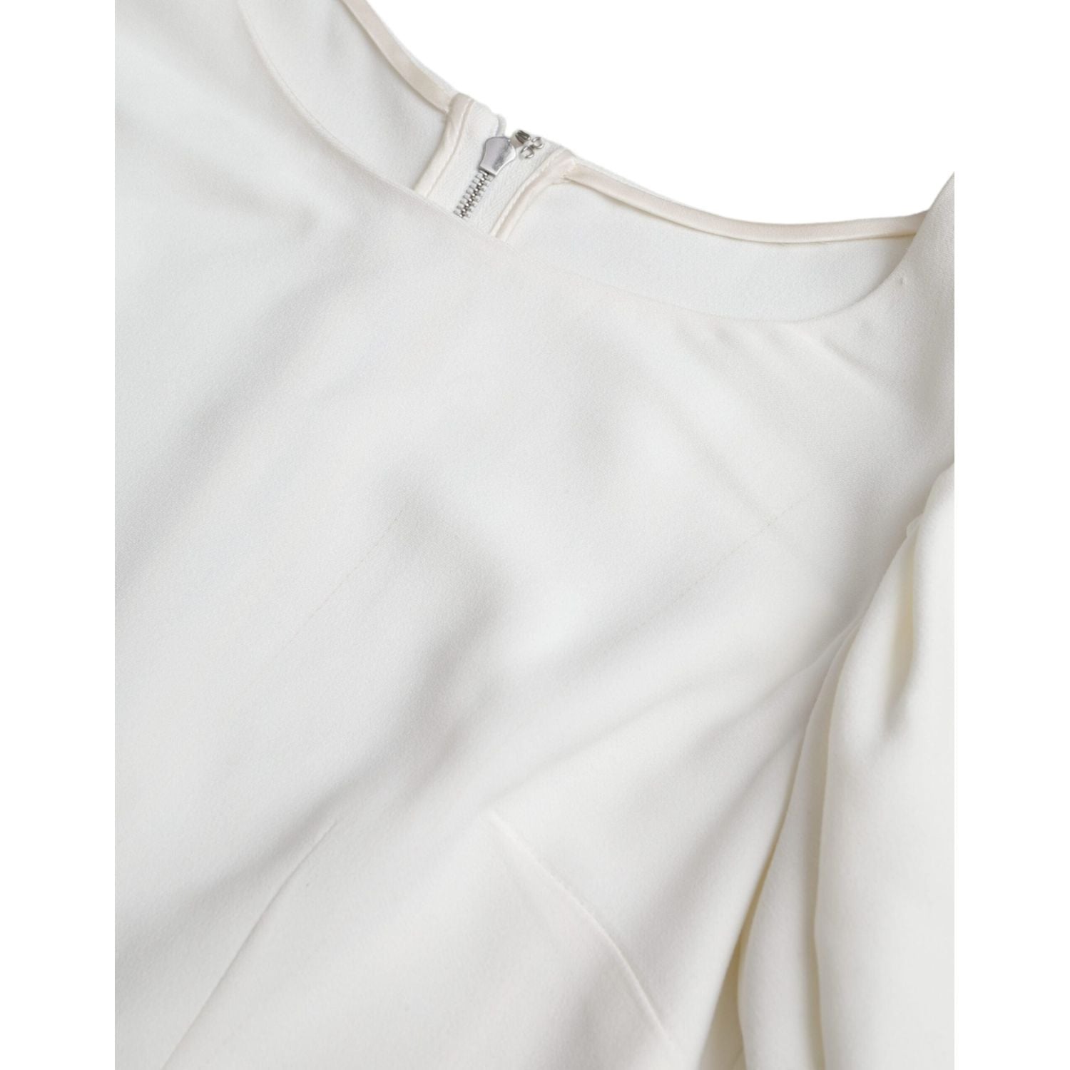 Dolce & Gabbana White Viscose Round Neck Short Sleeves Top