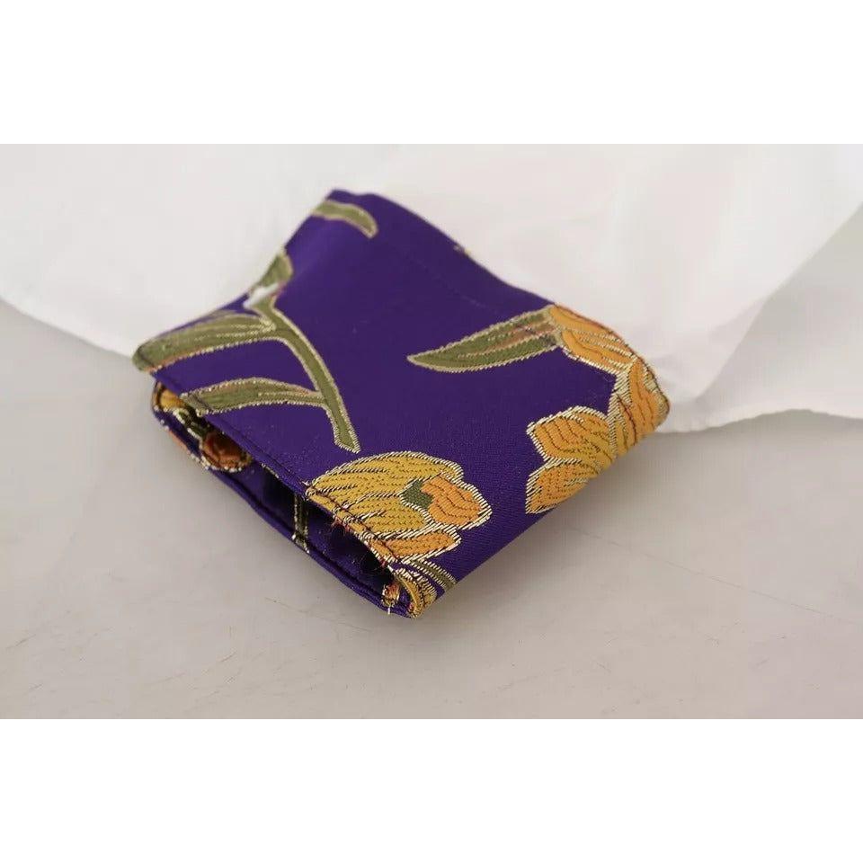 بلوزة دولتشي آند غابانا من القطن بأكمام طويلة ومزينة بنقشة زهور باللون الأبيض