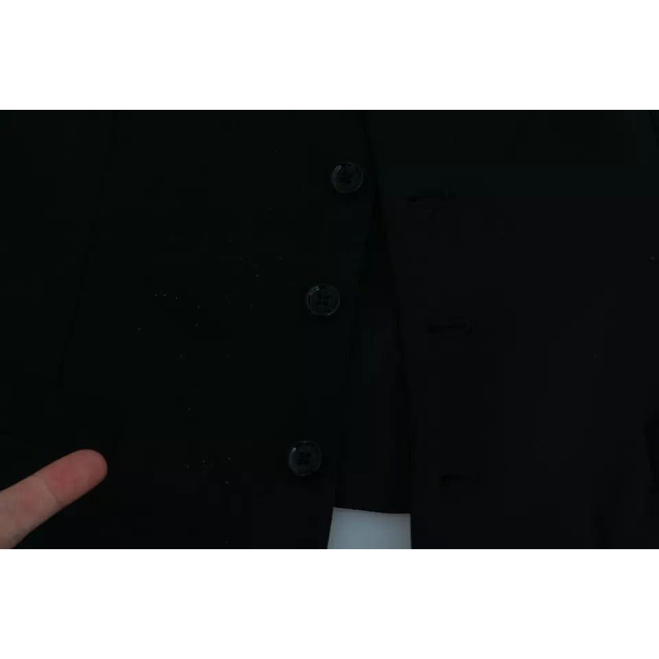 سترة صوفية سوداء مطاطية من دولتشي آند غابانا مناسبة للارتداء الرسمي