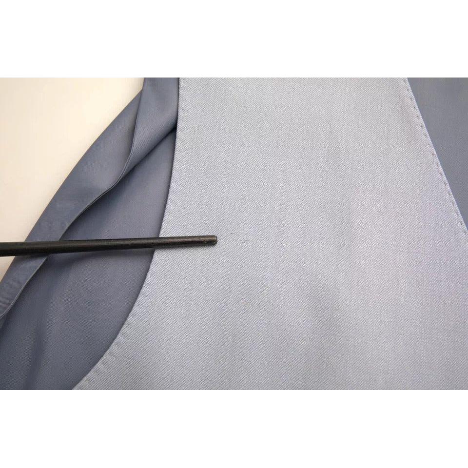 سترة رسمية من الصوف باللون الأزرق الفاتح من دولتشي آند غابانا