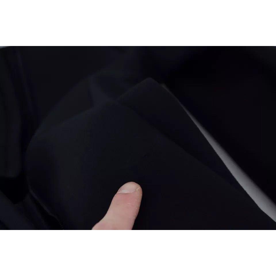 فستان دولتشي آند غابانا قصير من القطن بأكمام طويلة باللون الأسود