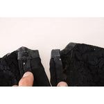 Dolce & Gabbana Black Lace Long Sleeve Blouse Nylon Top TSH4259-38
