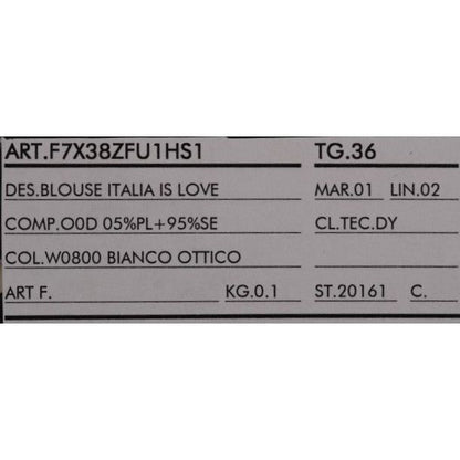 Dolce & Gabbana White Silk ITALIA IS LOVE Blouse T-shirt