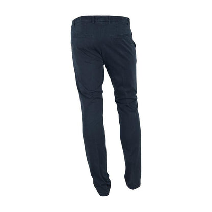 Made in Italy Blue Cotton Men's Trouser