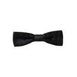 Dolce & Gabbana Black Silk Patterned Adjustable Neck Men Bow Tie FT3930