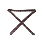Dolce & Gabbana Bordeaux Printed 100% Silk Adjustable Men Tie KRA3319
