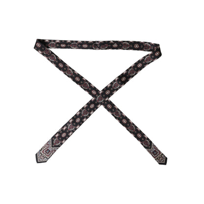 Dolce & Gabbana Black Printed 100% Silk Adjustable Men Tie