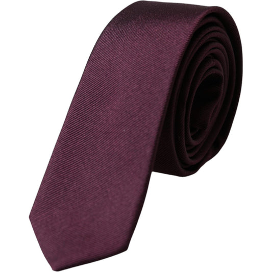 Dolce & Gabbana Bordeaux Solid 100% Silk Adjustable Men Tie 1728,67345645728,Accessories,Bordeaux,Dolce & Gabbana,Material: 100% Silk,Men,Men - Accessories,New with tags,Ties & Bowties - Men - Accessories Dolce & Gabbana KRA3324