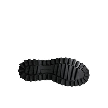 Dolce & Gabbana Black Belted DG Logo Men Chelsea Boots Shoes