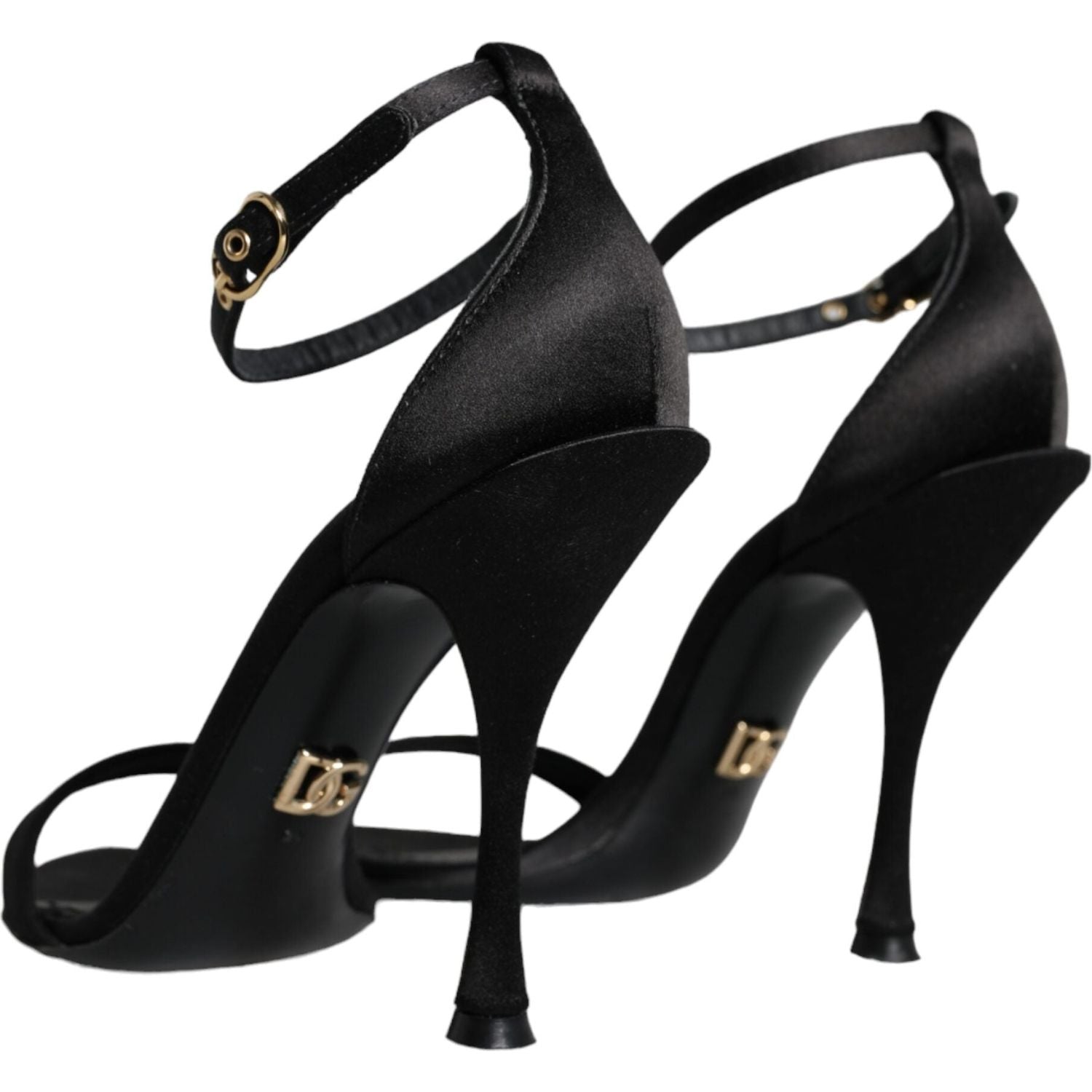 حذاء Dolce &amp; Gabbana KEIRA أسود بكعب عالٍ وحزام للكاحل