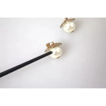 Dolce & Gabbana Gold Tone Maxi Faux Pearl Floral Clip-on Jewelry Earrings SMY10169