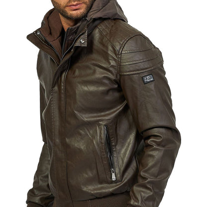 Yes Zee Brown Polyethylene Men's Jacket
