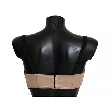 Dolce & Gabbana Black Straps Pink Balconcino Bra