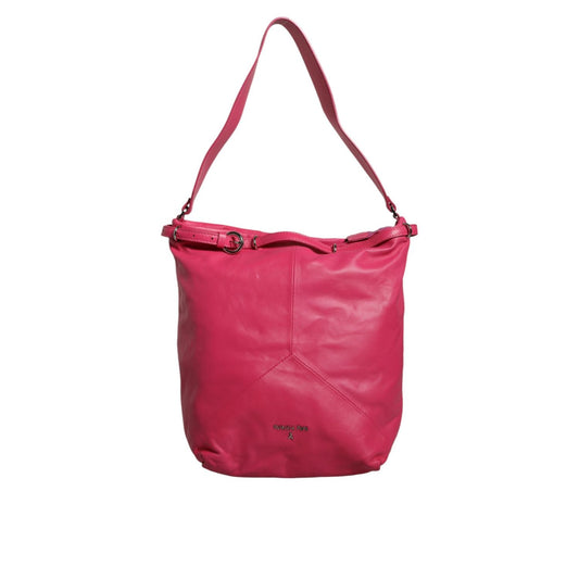 Patrizia Pepe Fuchsia Pink Leather Shoulder Purse Tote Bag BAG1553