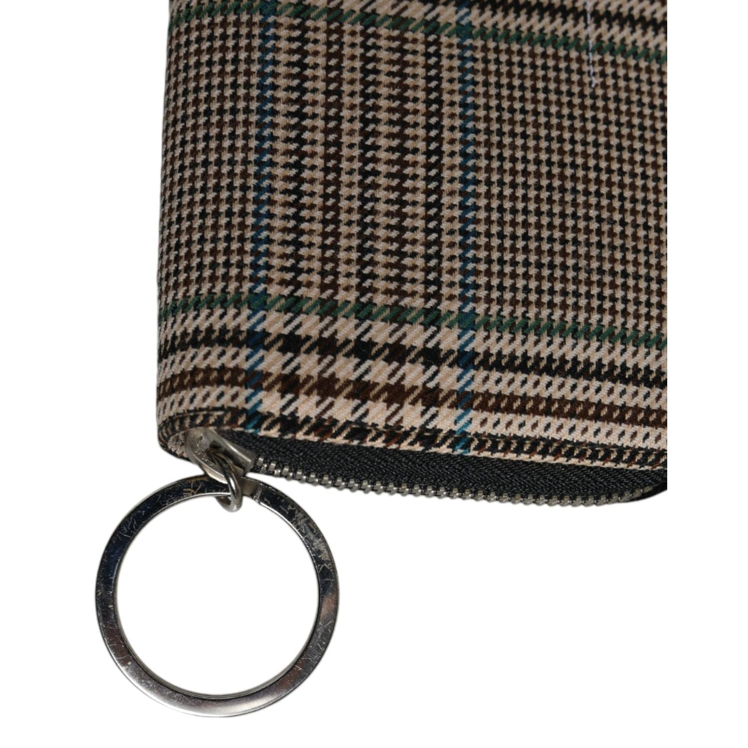 محفظة كلاتش كونتيننتال متعددة الألوان من MM6 Maison Margiela بسحاب حولها بتصميم Houndstooth