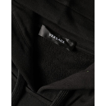 Versace Black Medusa Print Cotton HoodiePullover Sweatshirt Sweater
