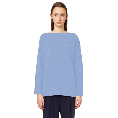 Alpha Studio Light Blue Cashmere Women Sweater
