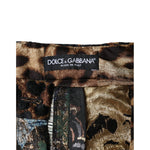 Dolce & Gabbana Multicolor Patchwork Jacquard High Waist Pants PAN74585-46