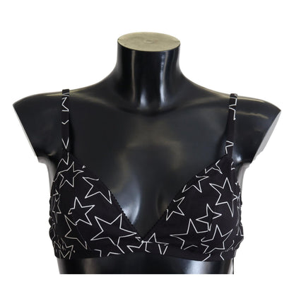 Dolce & Gabbana Black Millennials Star Non Wire Cotton Bra Underwear