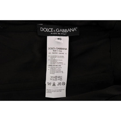 Dolce & Gabbana Black Red Polka Sequined Shift Dress