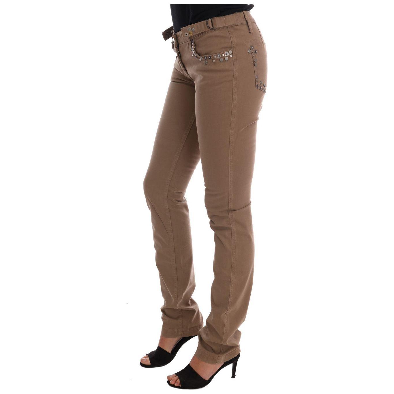 بنطلون جينز بتصميم Super Slim Fit باللون البيج من Costume National