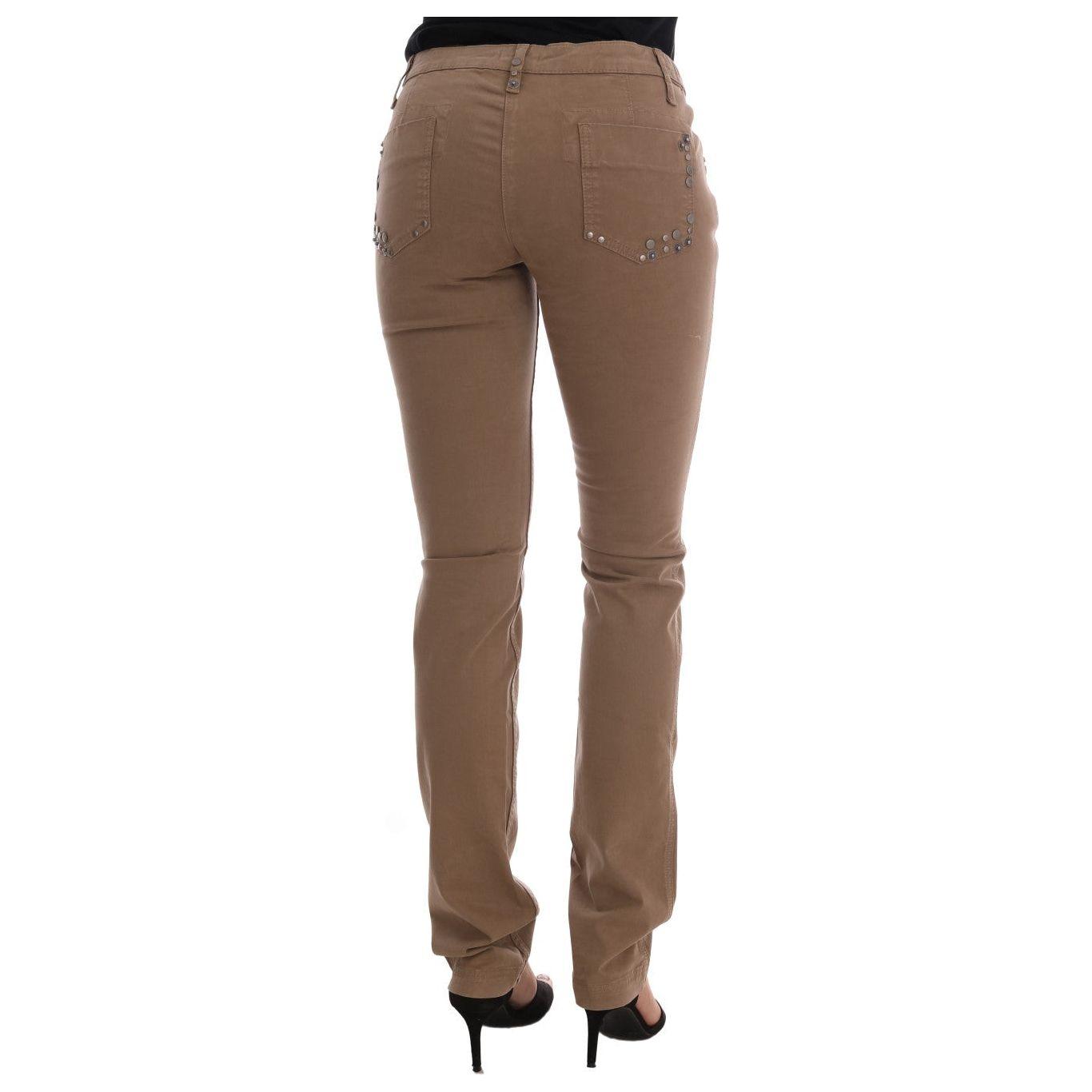 بنطلون جينز بتصميم Super Slim Fit باللون البيج من Costume National