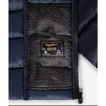 Refrigiwear Blue Nylon Women Jacket with Feather Padding and Fur Hood RE-14054-XS